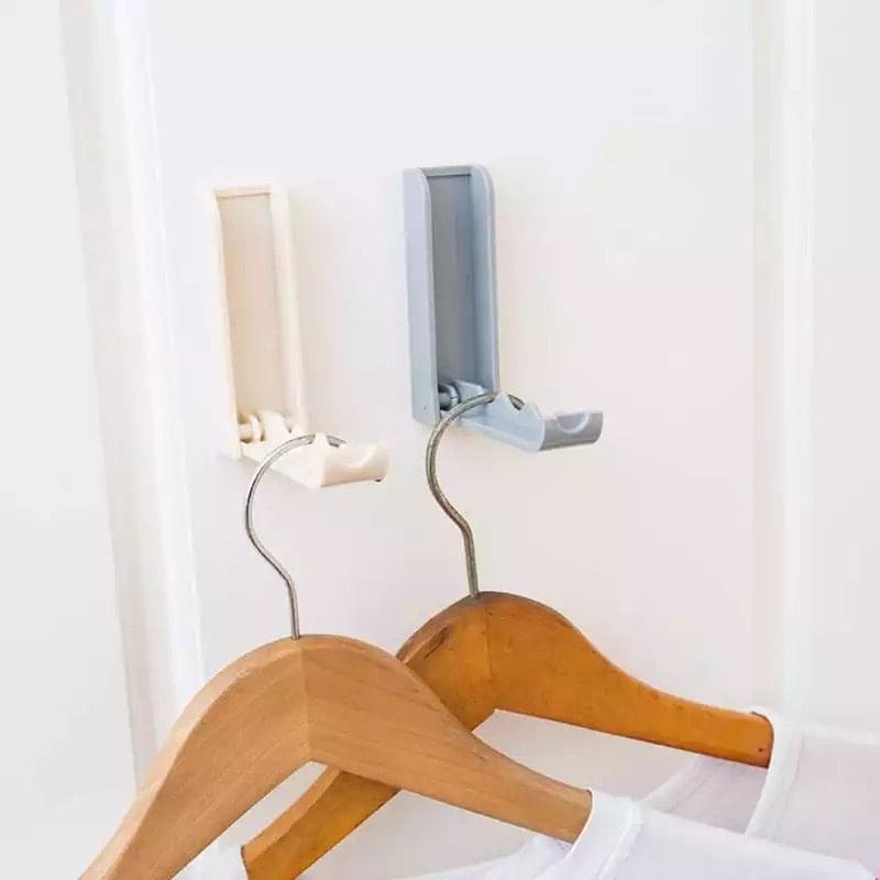 Creative Foldable Clothes Hanger, Self Adhesive Door Back Hanger, Space Saving Plastic Clothes Holder Creative Foldable Clothes Hanger, Self Adhesive Door Back Hanger, Space Saving Plastic Clothes Holder